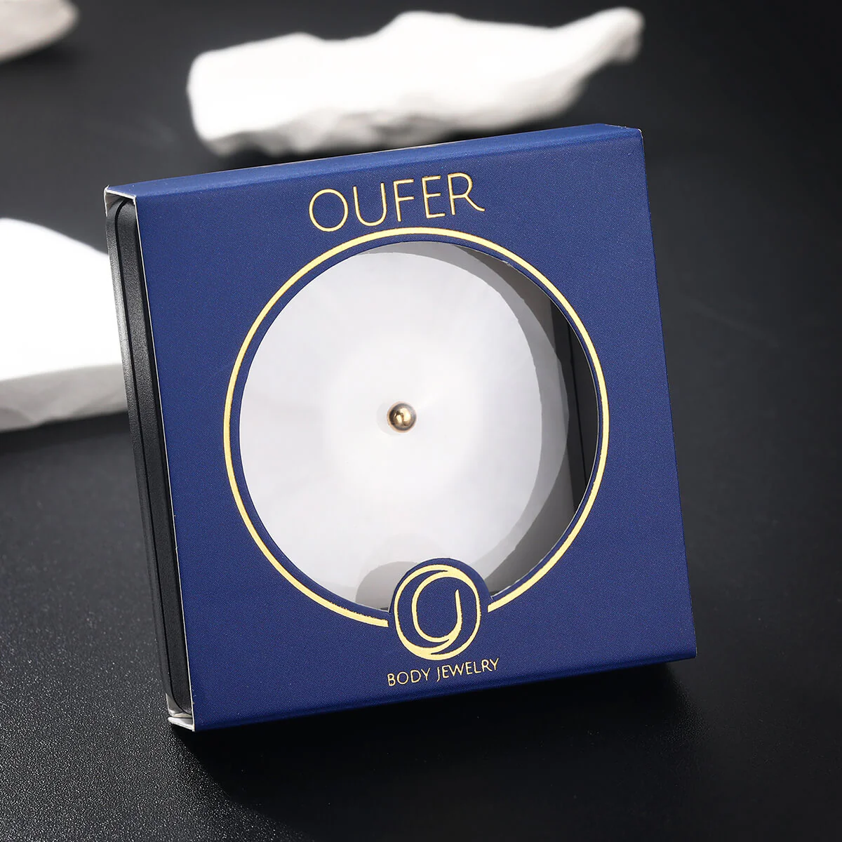 14K Gold Septum Ring Replacement Ball - Image 4