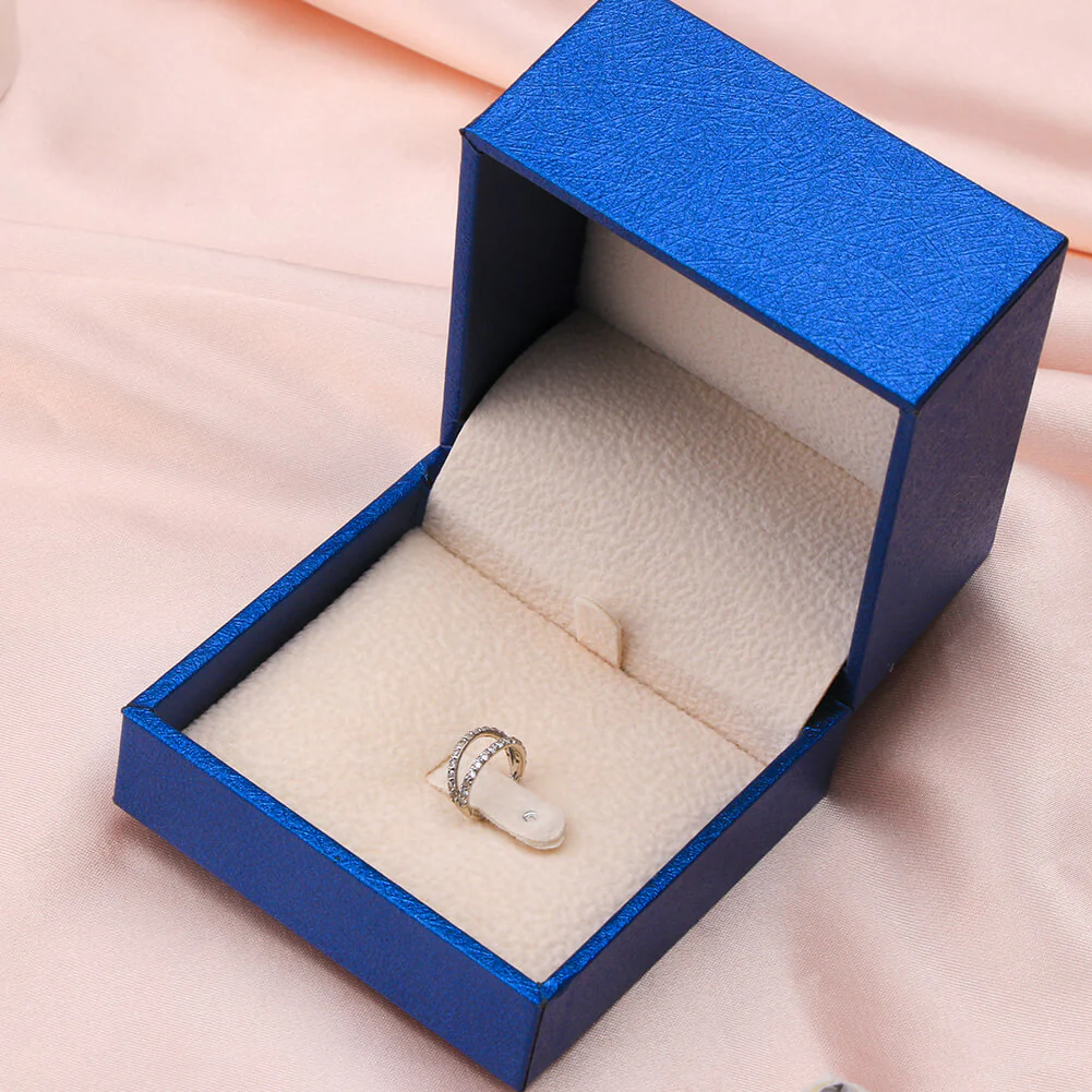 14K White Gold Double Row CZ Helix Earring - Image 3