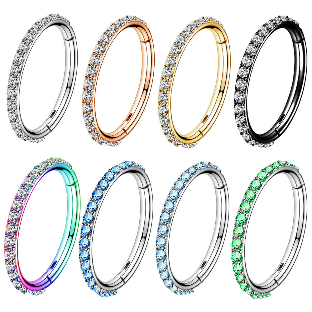 16G CZ Hinged Segment Cartilage Ring - Image 6