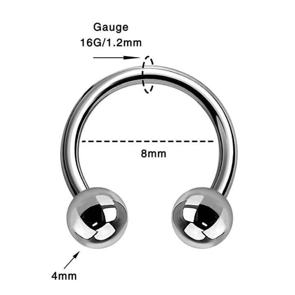 Circular Barbell Septum Ring Set - Image 3