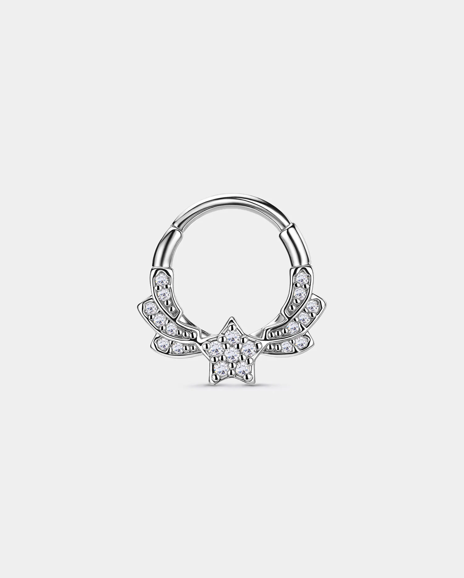 CZ Star Double-Wing Segment Septum Ring - Image 4