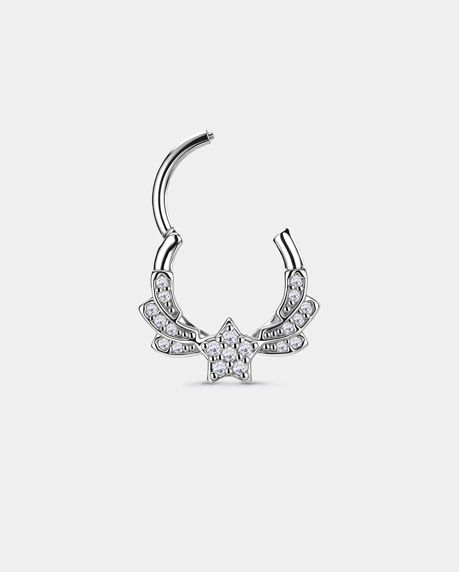 CZ Star Double-Wing Segment Septum Ring - Image 7