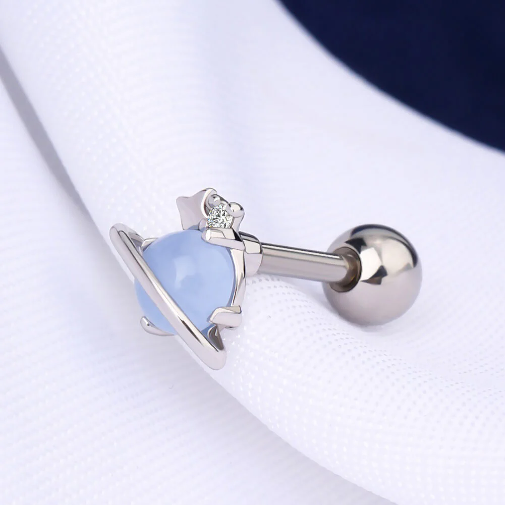 Planet Helix Stud Tragus Stud - Image 3