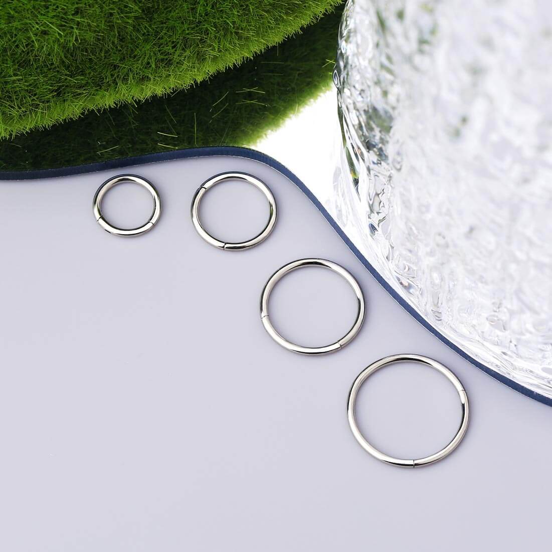 18G Hinged Segment Titanium Nose Hoop - Image 4