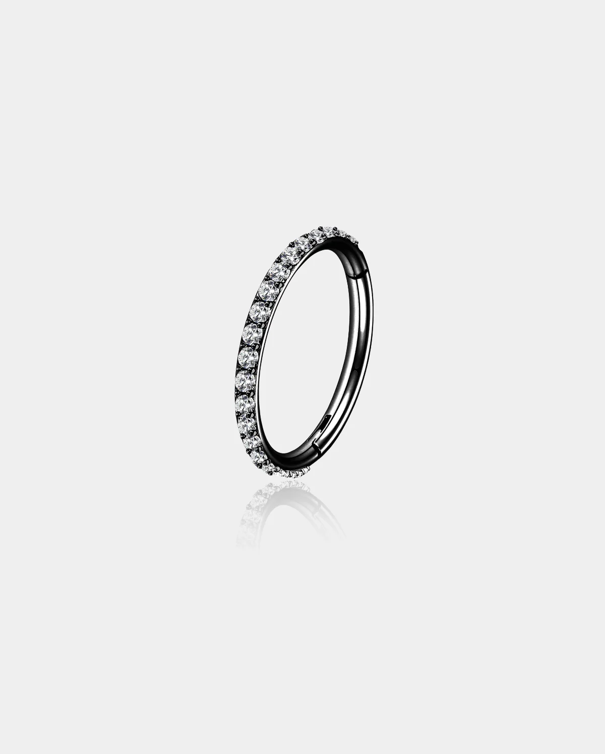 20G CZ Hinged Segment Nose Ring - Image 4