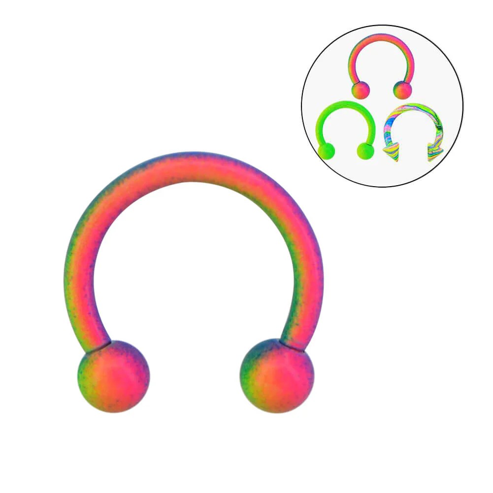 6pcs Corlorful Spike Septum Ring Pack - Image 3