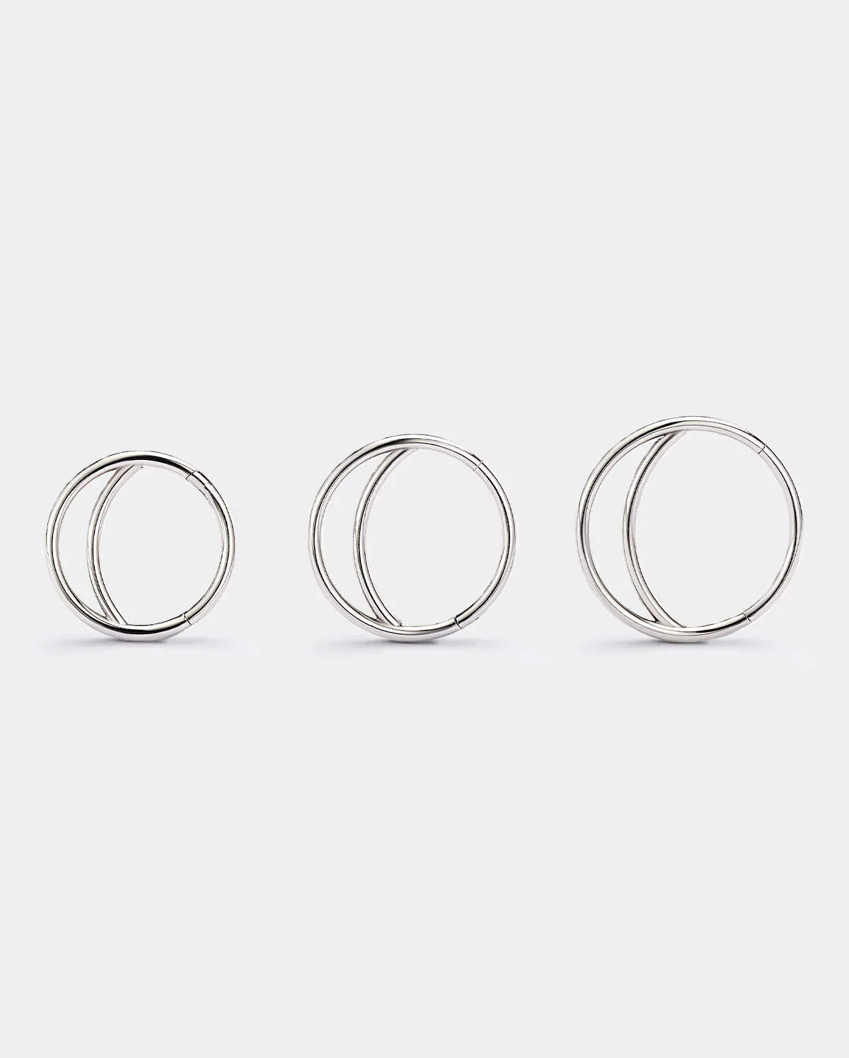 Double Row Hinged Segment Nose Hoop - Image 4