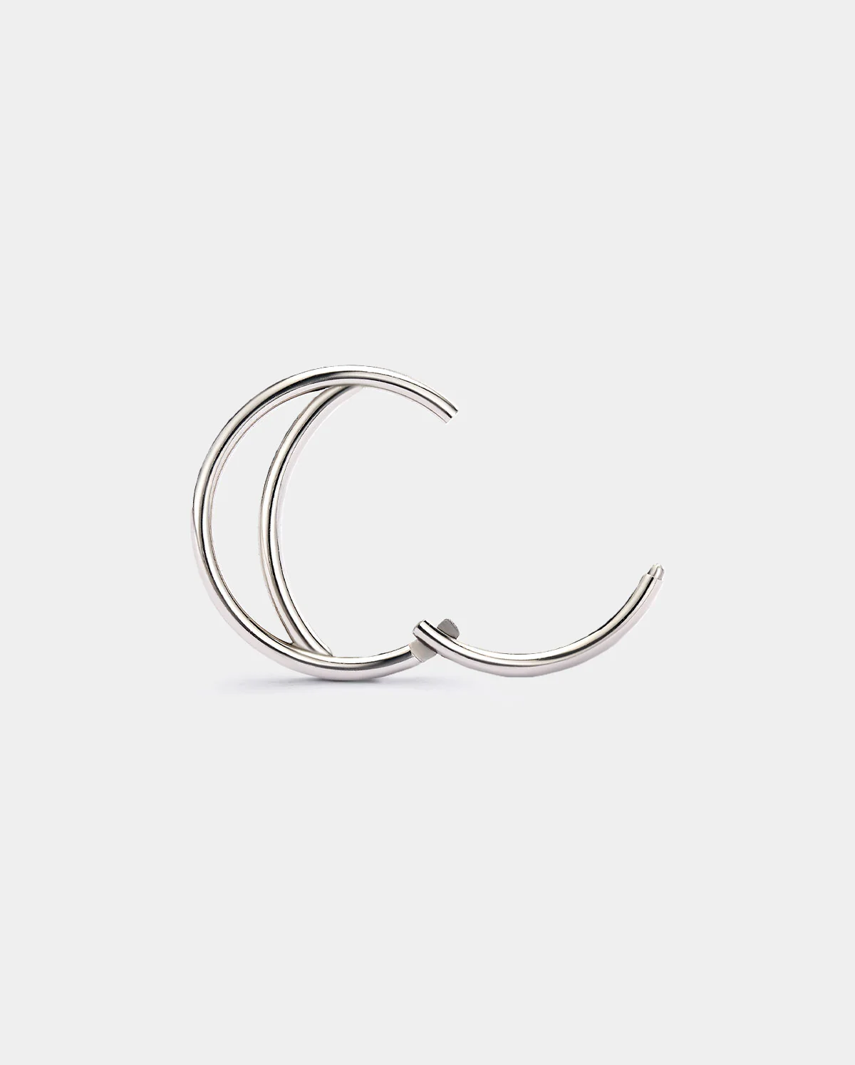 Double Row Hinged Segment Nose Hoop - Image 5