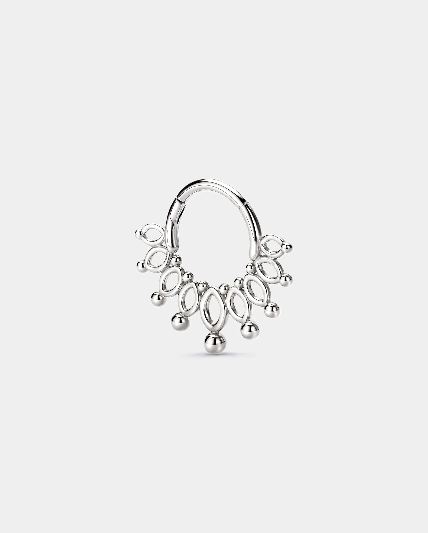 Floral Beaded Segment Septum Ring - Image 4