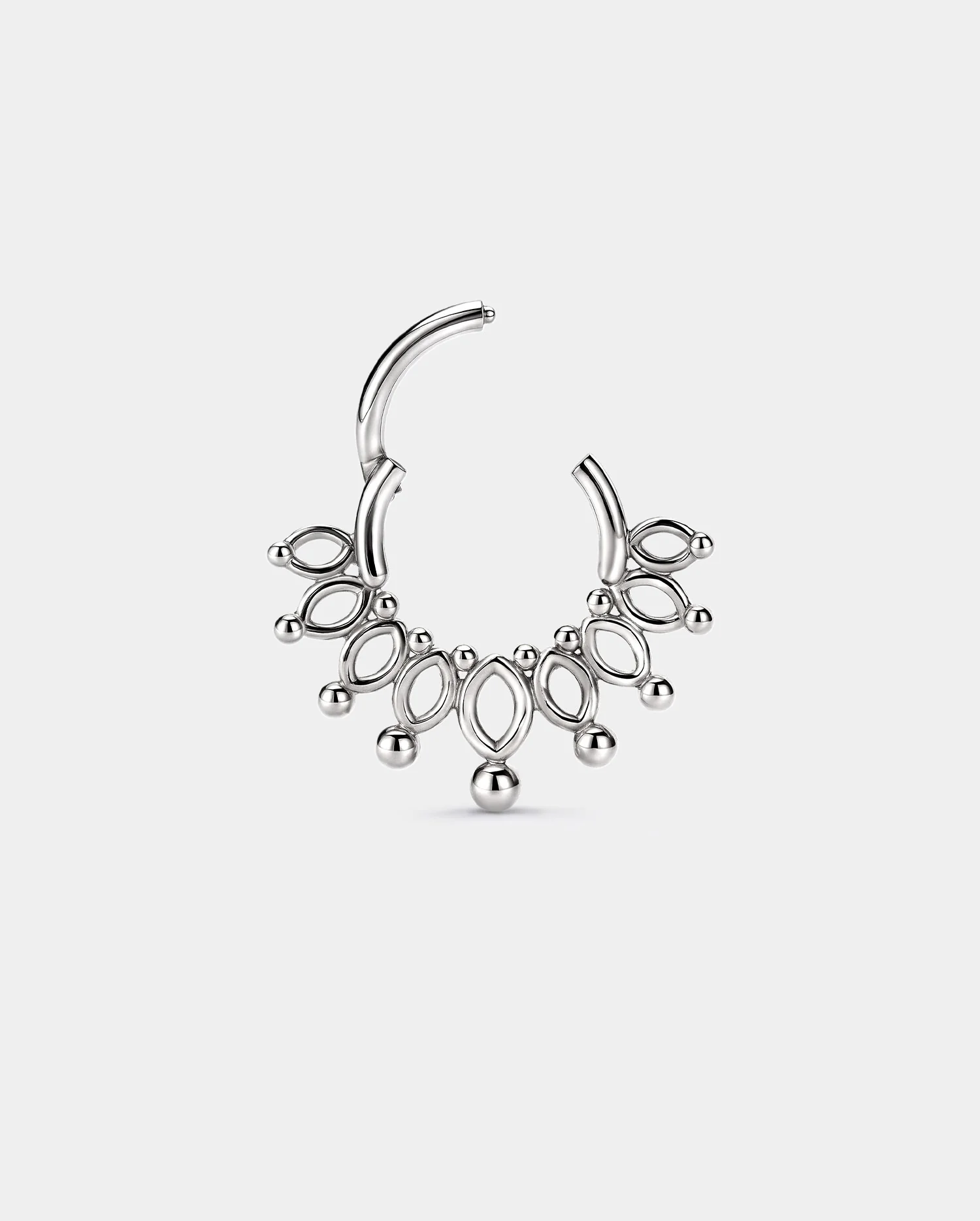 Floral Beaded Segment Septum Ring - Image 5
