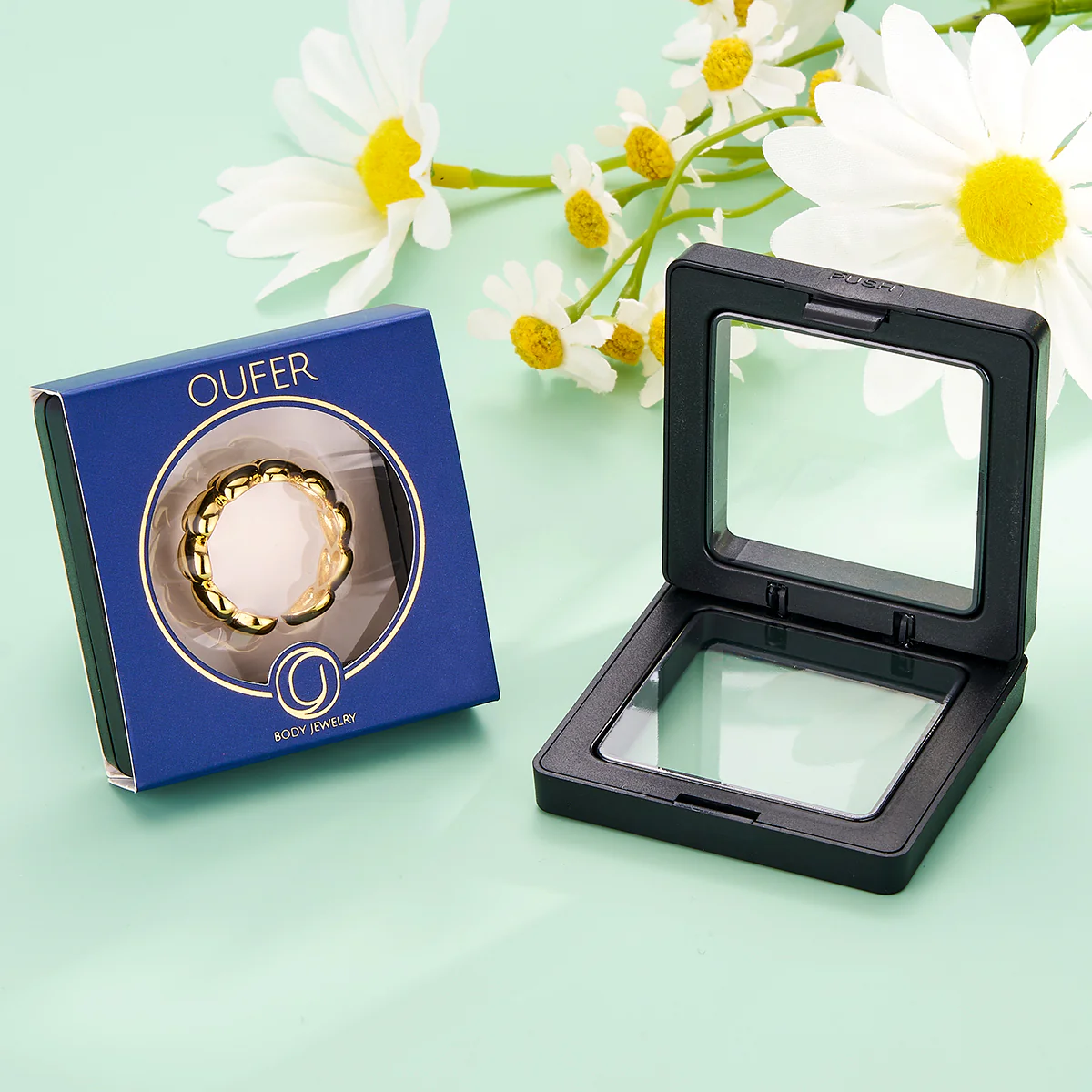 Chubby Heart Adjustable Open Ring - Image 6