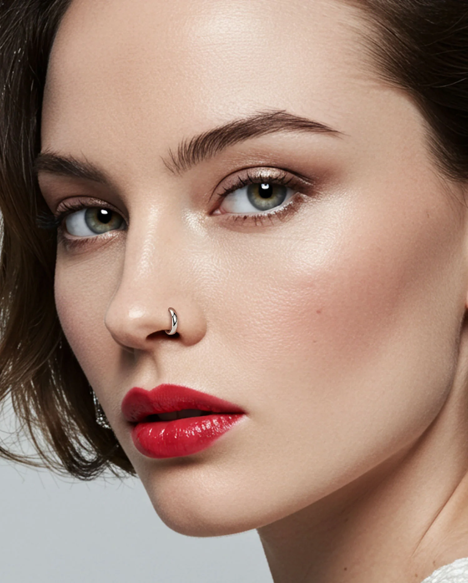 Smooth Thick Nose Hoop - Image 4